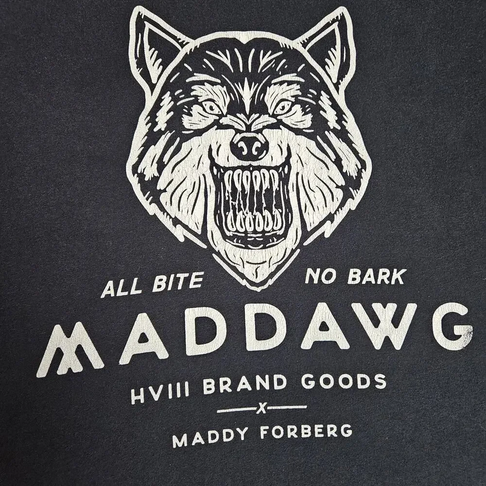 HVIII Brand Goods T-Shirt Adult Medium Black Maddawg All Bite Not Dead Yet